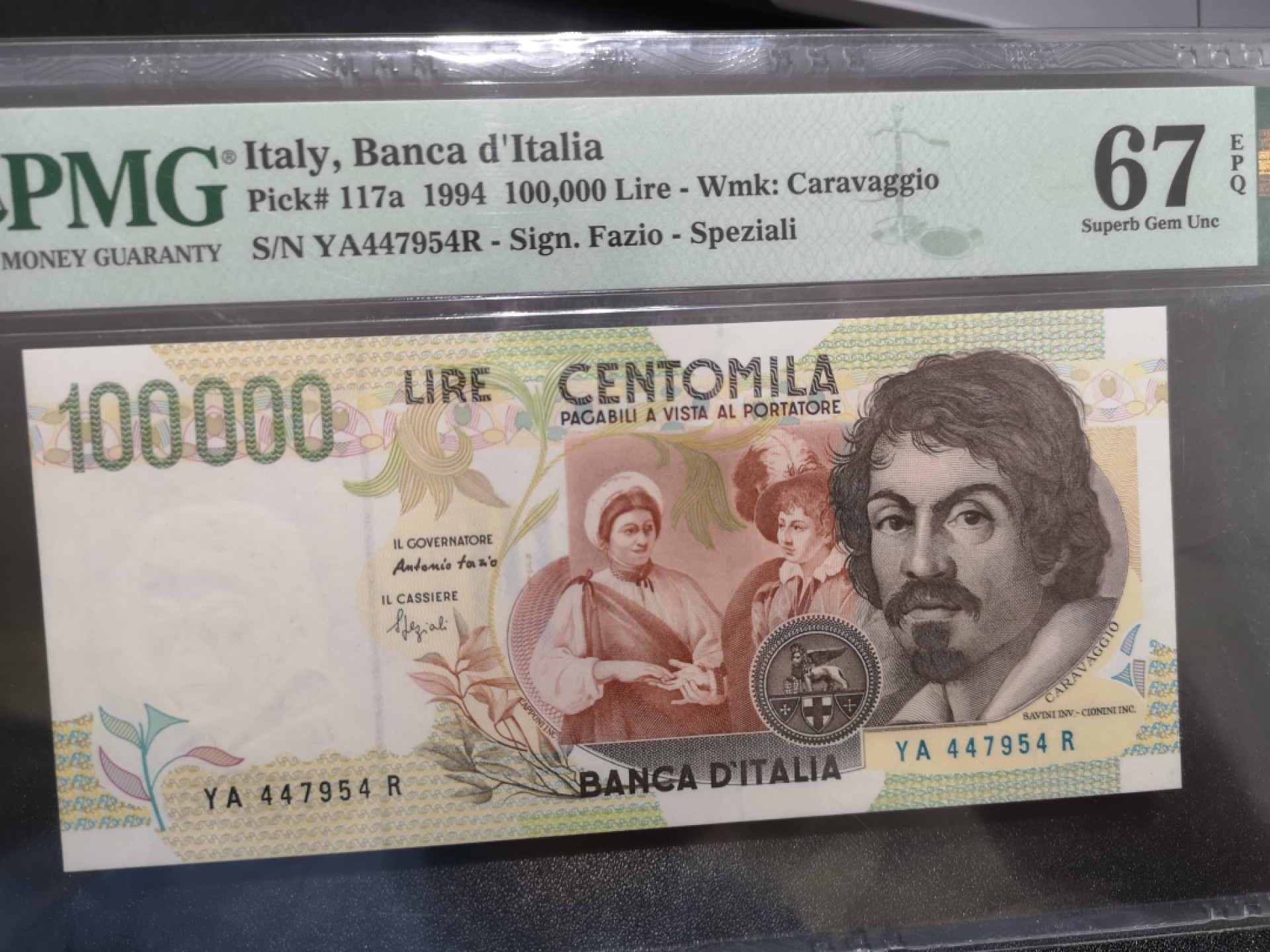 《外钞收藏家》第二百零二期 1994年意大利10里拉 PMG67