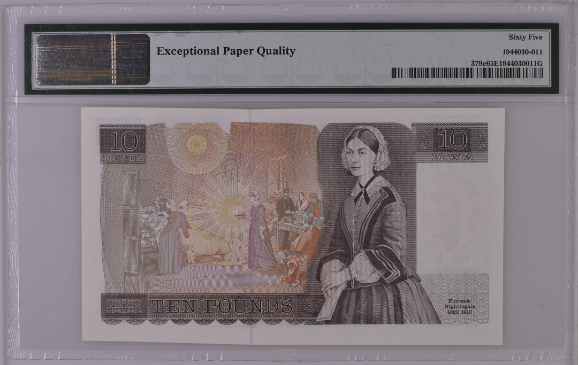 收藏联盟Quantum Auction 第191期拍卖(再次更新) 英国1988-1991年10镑 PMG65 “提灯女神”南丁格尔 现代护理学奠基人