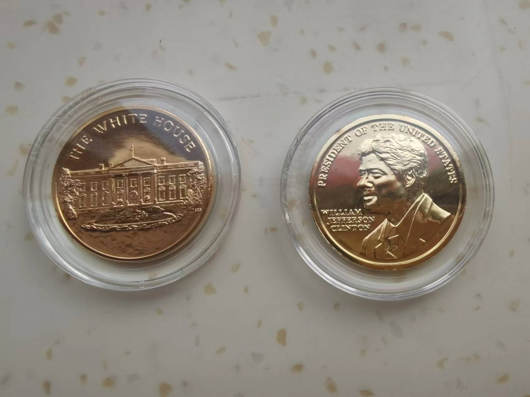 外国币章专场 美国总统镀金铜章套装