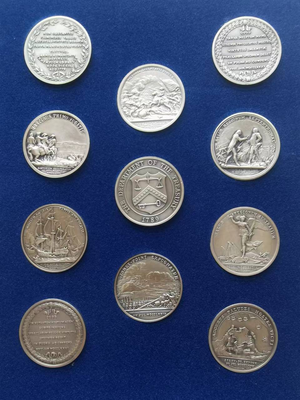 外国币章专场 美国独立战争重铸套章