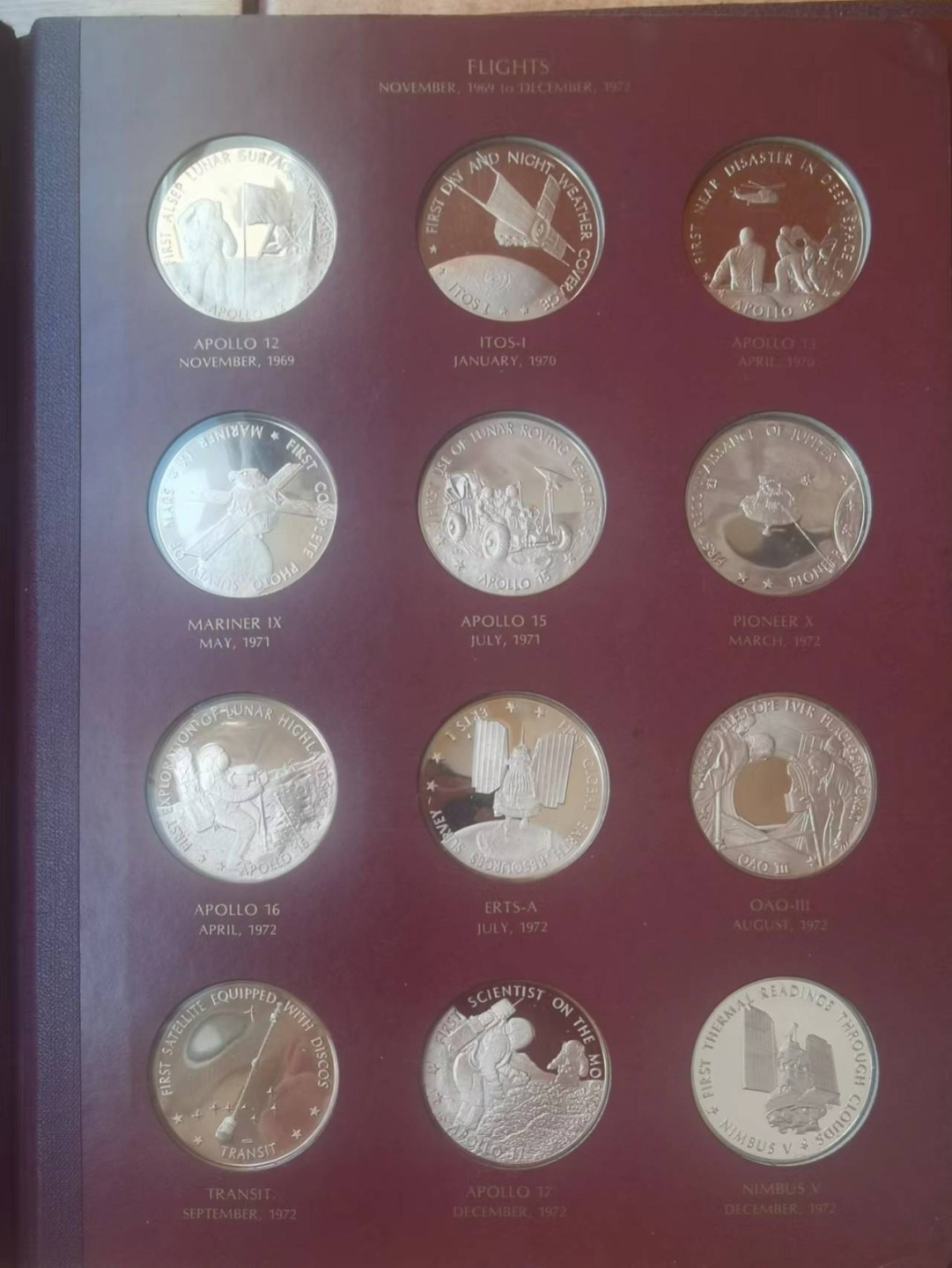 外国币章专场 美国太空大事记书装套章