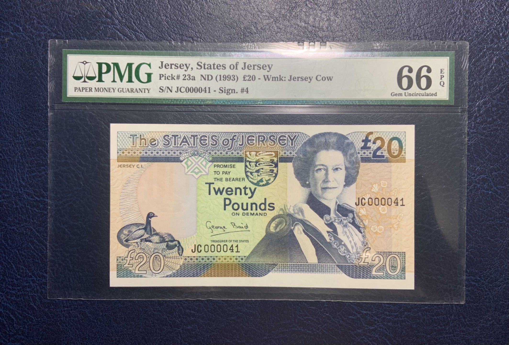 收藏联盟Quantum Auction 第191期拍卖(再次更新) 泽西岛1993年20镑 PMG66 十位数小号