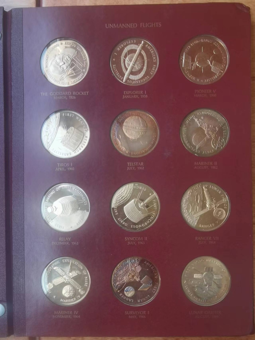 外国币章专场 美国太空大事记书装套章