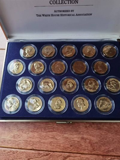 外国币章专场 - 美国总统镀金铜章套装