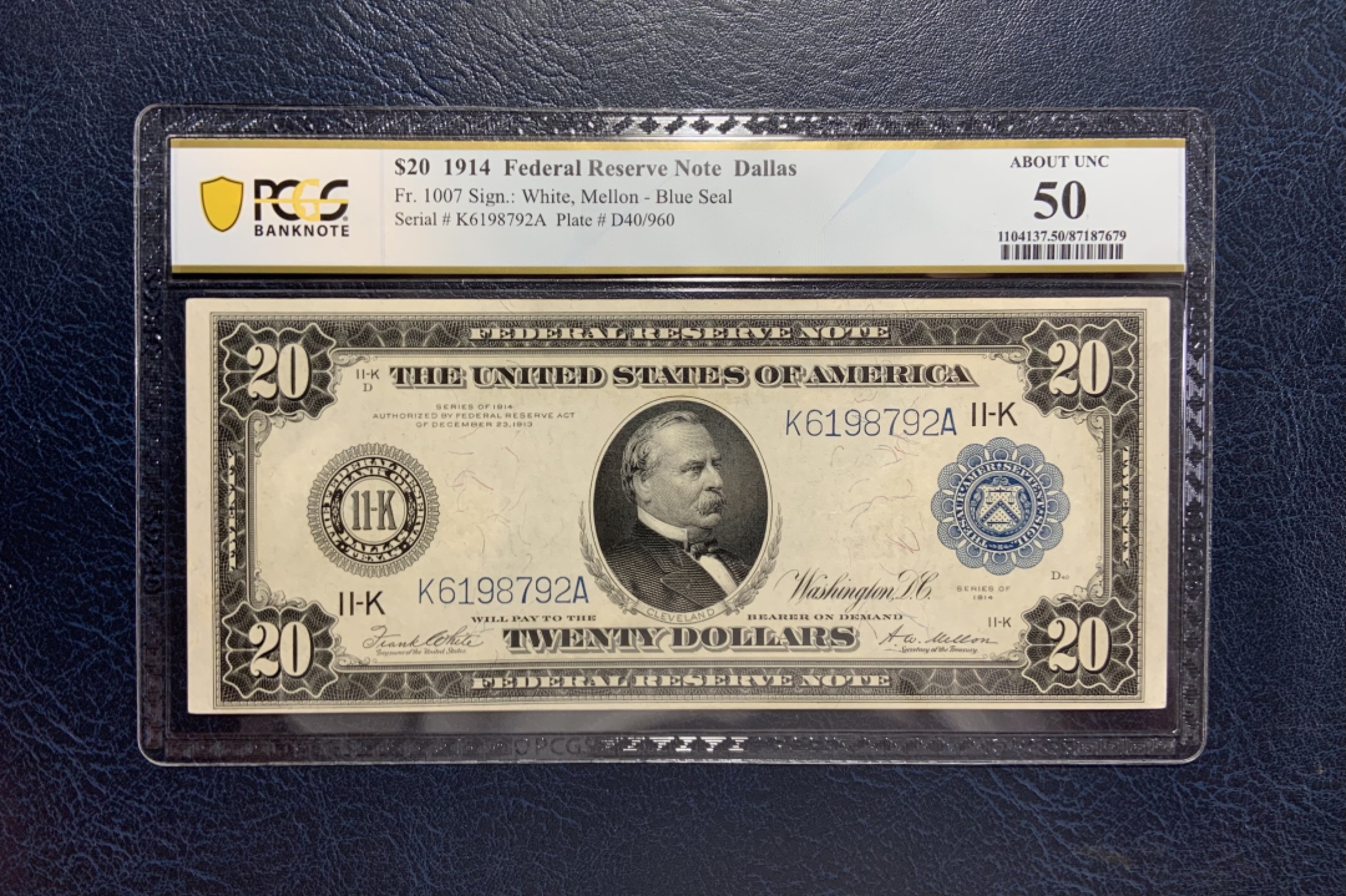 收藏联盟Quantum Auction 第191期拍卖(再次更新) 美国1914年联邦储备券20元 PCGS50 背面是纽约港和自由女神🗽