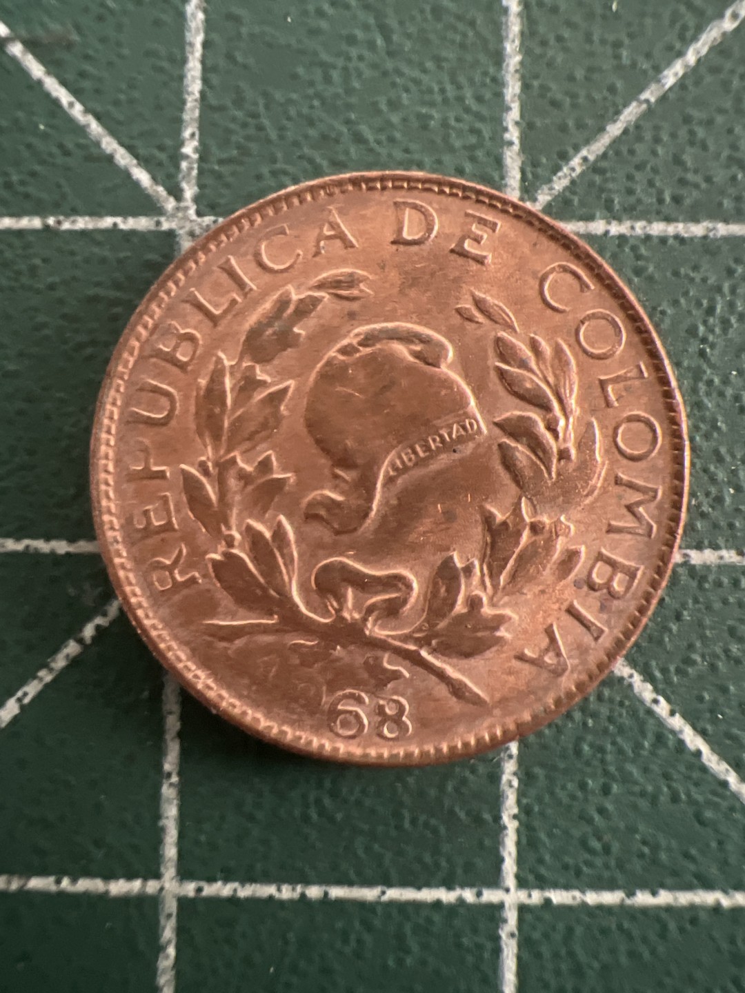 泡泡堂第八十七期  世界硬币纪念章邮票专场（无押金，无佣金，捡漏，全场20包邮，偏远地区除外） 哥伦比亚68年一分