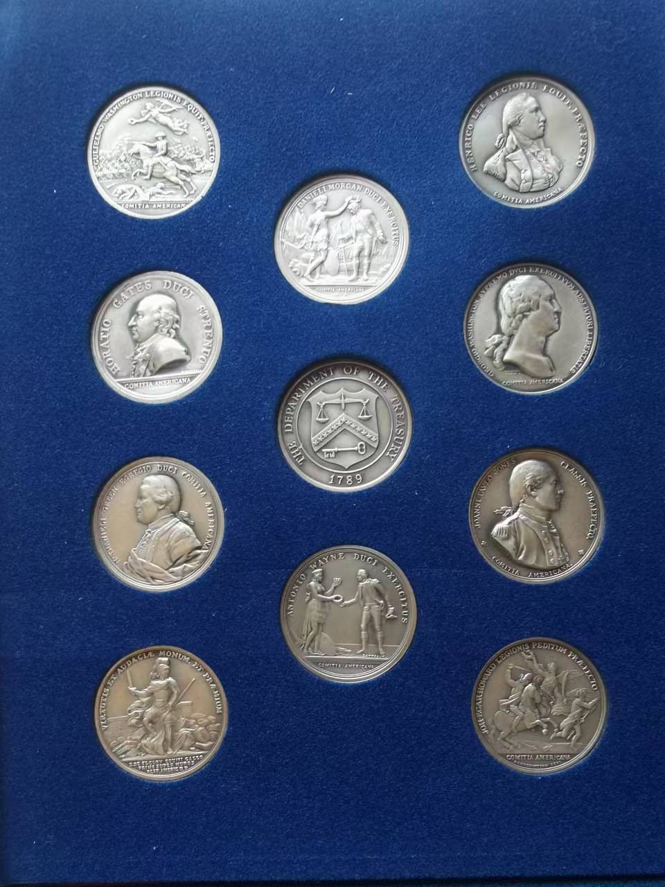 外国币章专场 美国独立战争重铸套章