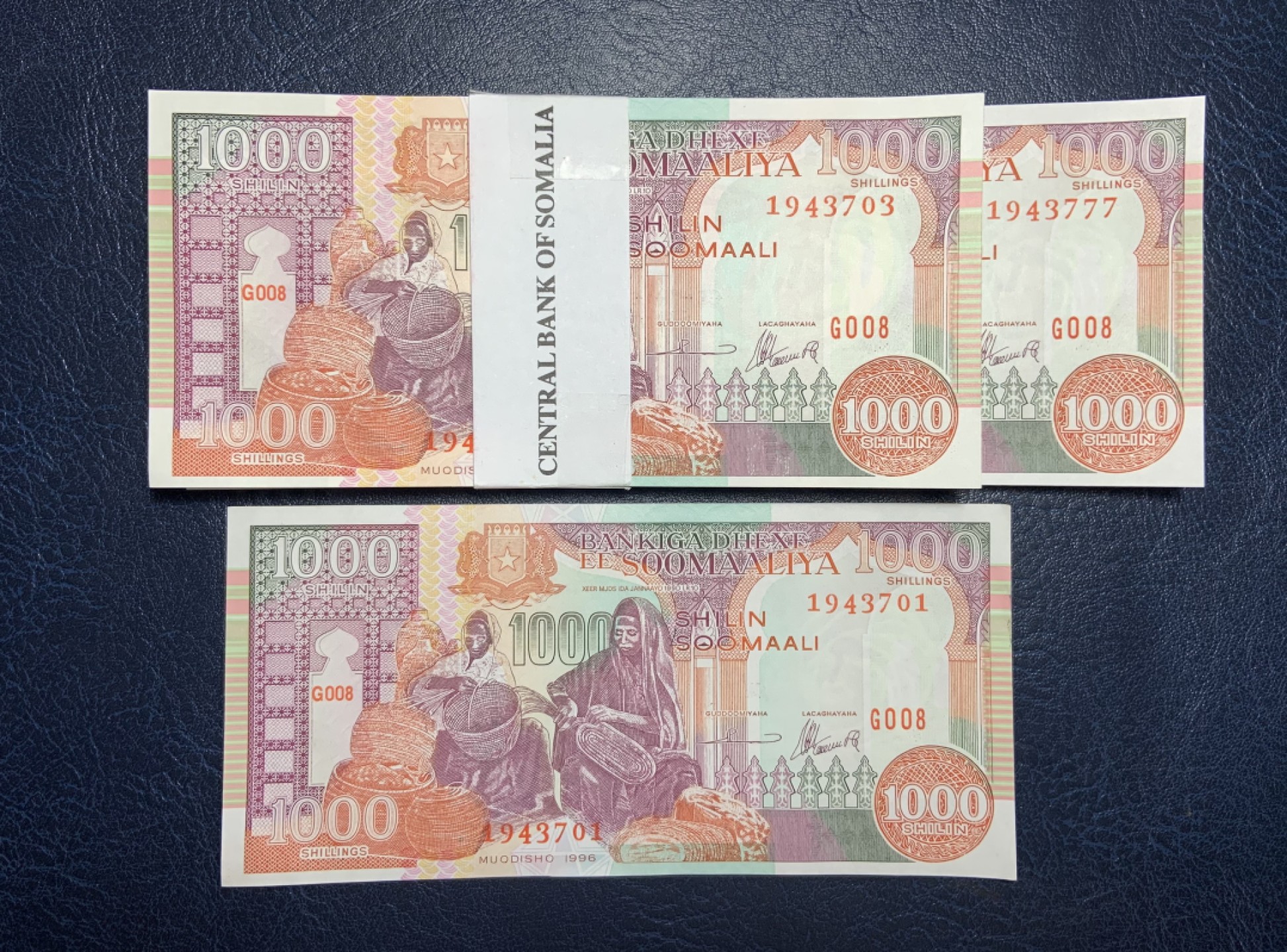 收藏联盟Quantum Auction 第191期拍卖(再次更新) 索马里1990年1000先令百张整刀 品相全新UNC