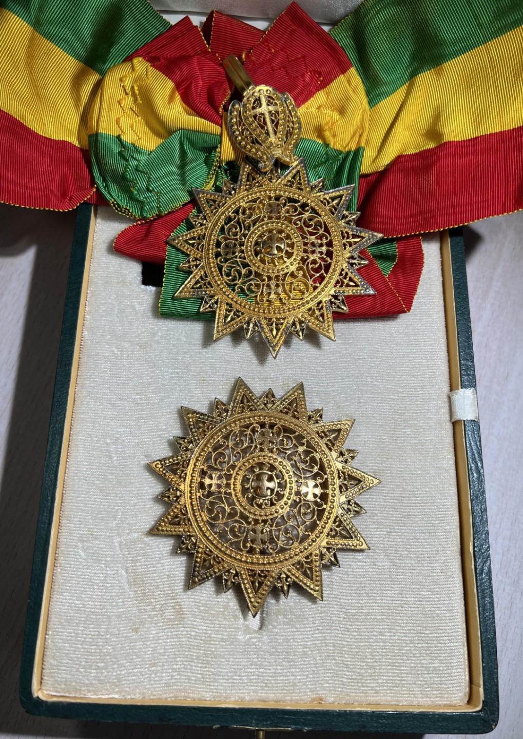 大猫徽章拍卖第202期  埃塞俄比亚王国 大十字级埃塞俄比亚之星勋章 原盒