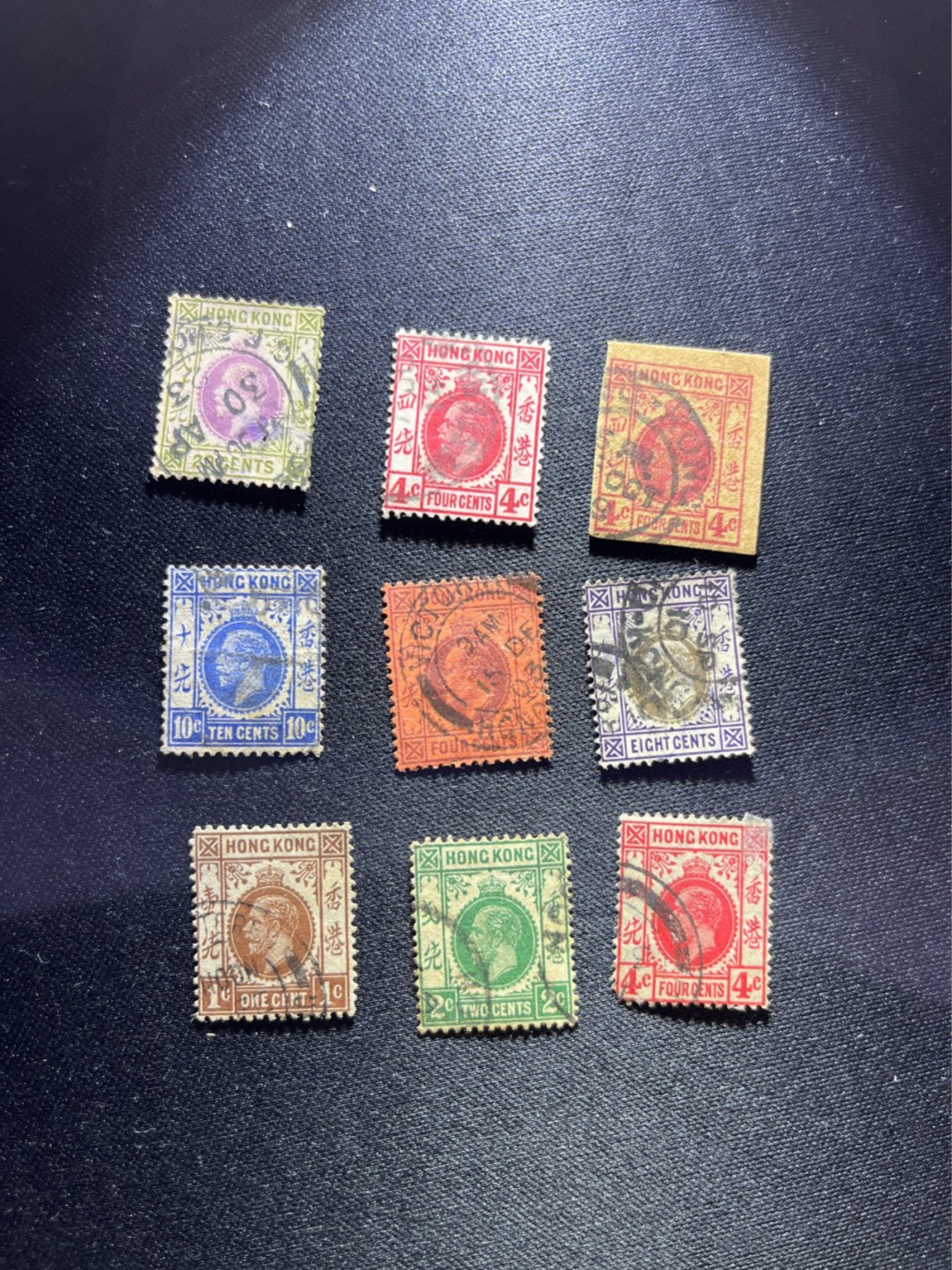 洪涛臻品 精选邮票限时拍卖第二十九期 1921年香港乔治五世国王邮票旧1分到20分高值 (参考：旧套550元)