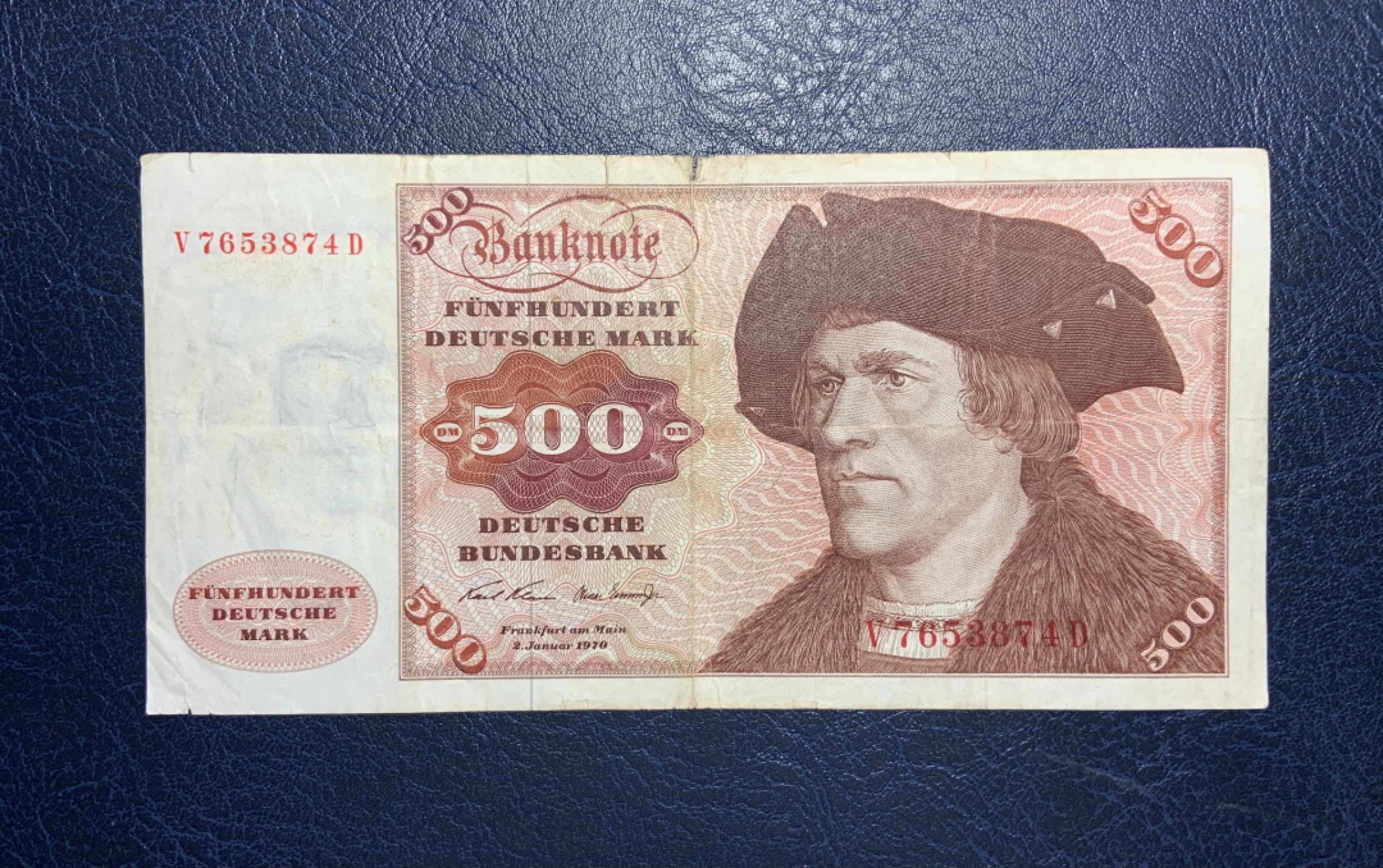 收藏联盟Quantum Auction 第191期拍卖(再次更新) 德国联邦1970年500马克 非全新 品相如图 较少年份《无须男子肖像》