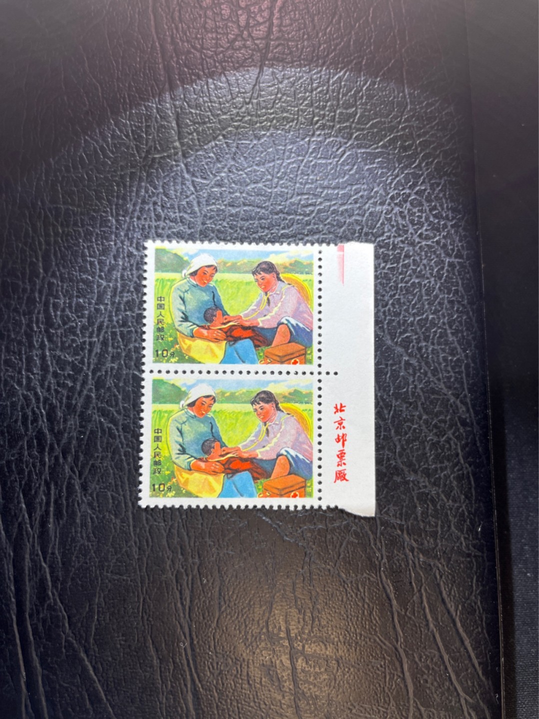 洪涛臻品 精选邮票限时拍卖第三十期 文17  10分  厂名，色标2连一组，全品，三俗稀缺，喜欢不要错过，全品可评级。全网及邮票市场裸票资源枯竭，大多数全品都已送去评级，尤其是全品老纪特十分难寻，把握机会！