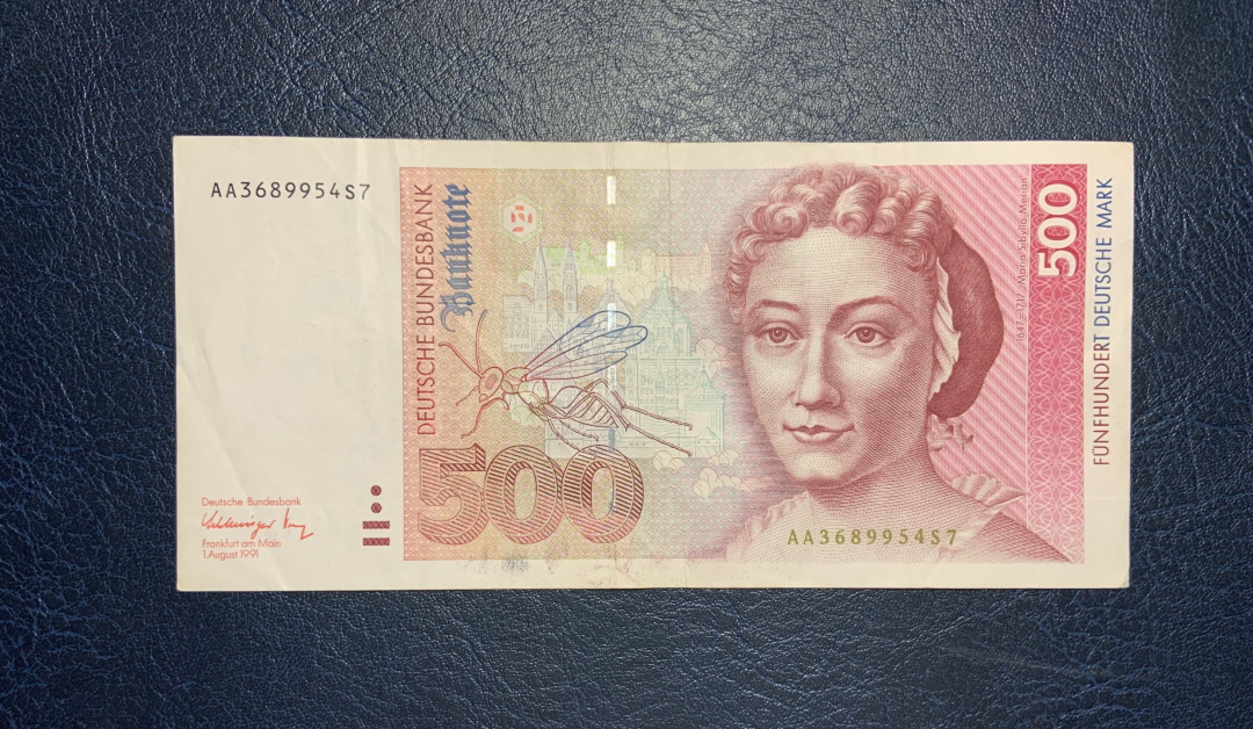 收藏联盟Quantum Auction 第192期拍卖(再次更新) 德国联邦1991年500马克 非全新 品相如图 AA冠 梅里安