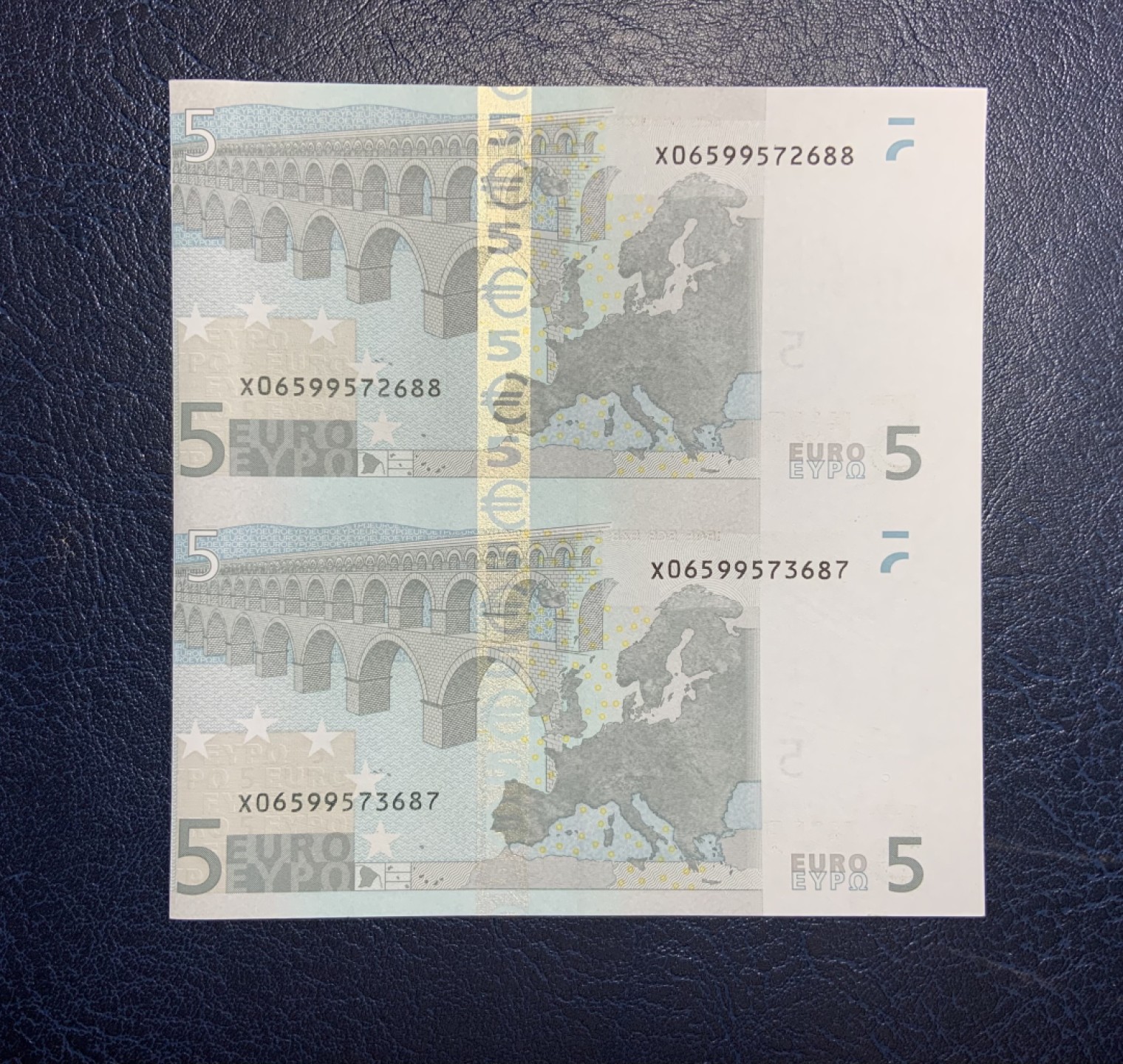 收藏联盟Quantum Auction 第192期拍卖(再次更新) 欧盟德国区2002年5欧元两连体 品相UNC-  稀少第一签 尾88