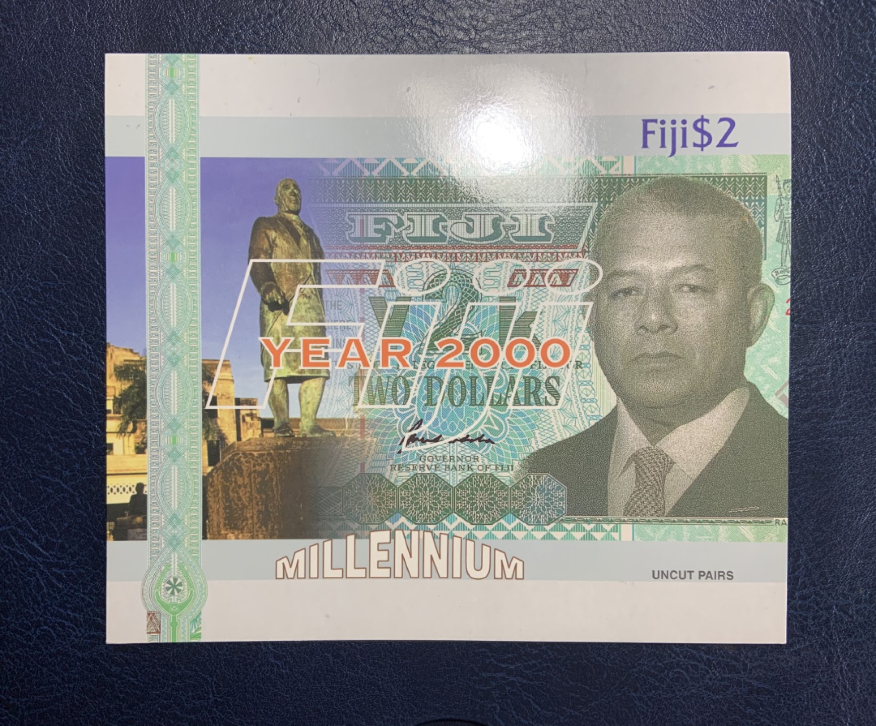 收藏联盟Quantum Auction 第192期拍卖(再次更新) 斐济2000年2元两连体 品相全新UNC 带原装纪念册