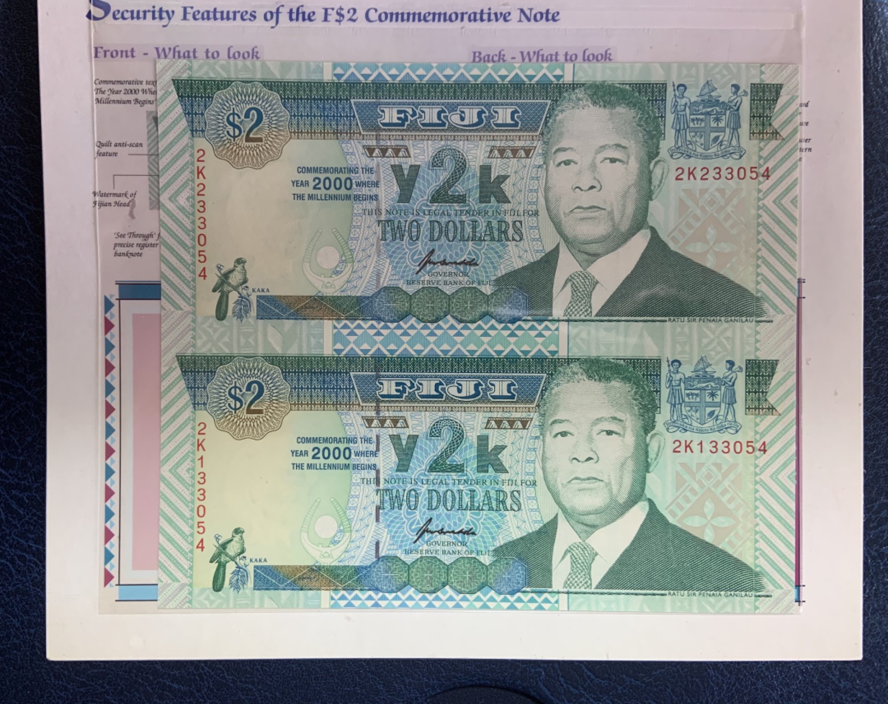 收藏联盟Quantum Auction 第192期拍卖(再次更新) 斐济2000年2元两连体 品相全新UNC 带原装纪念册