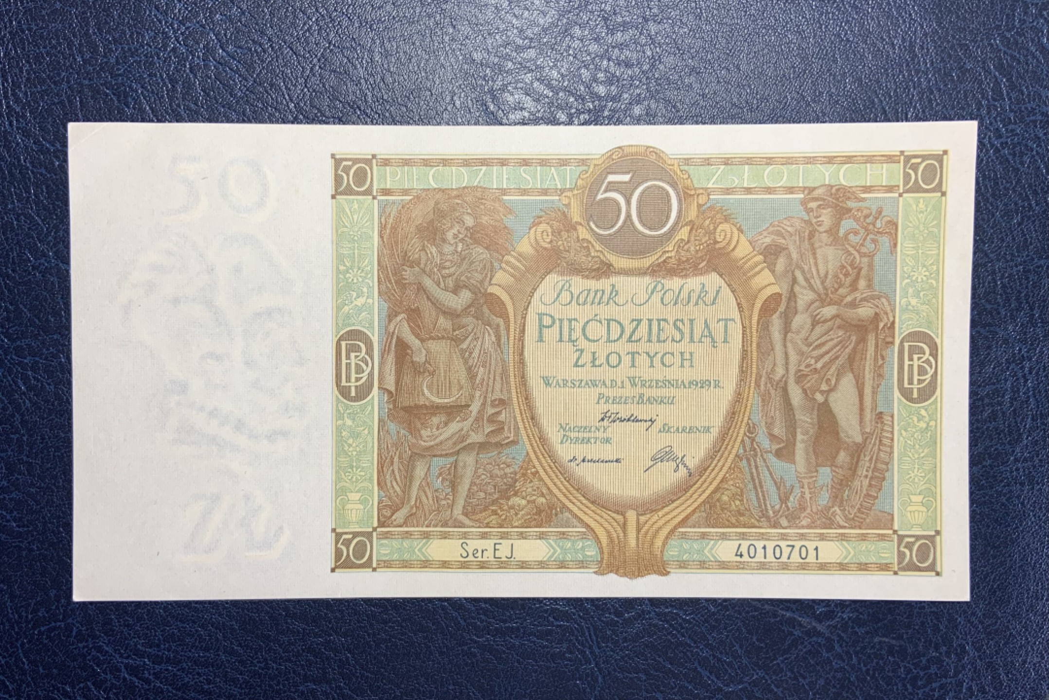 收藏联盟Quantum Auction 第192期拍卖(再次更新) 波兰1929年50兹罗提 品相UNC- 角弱