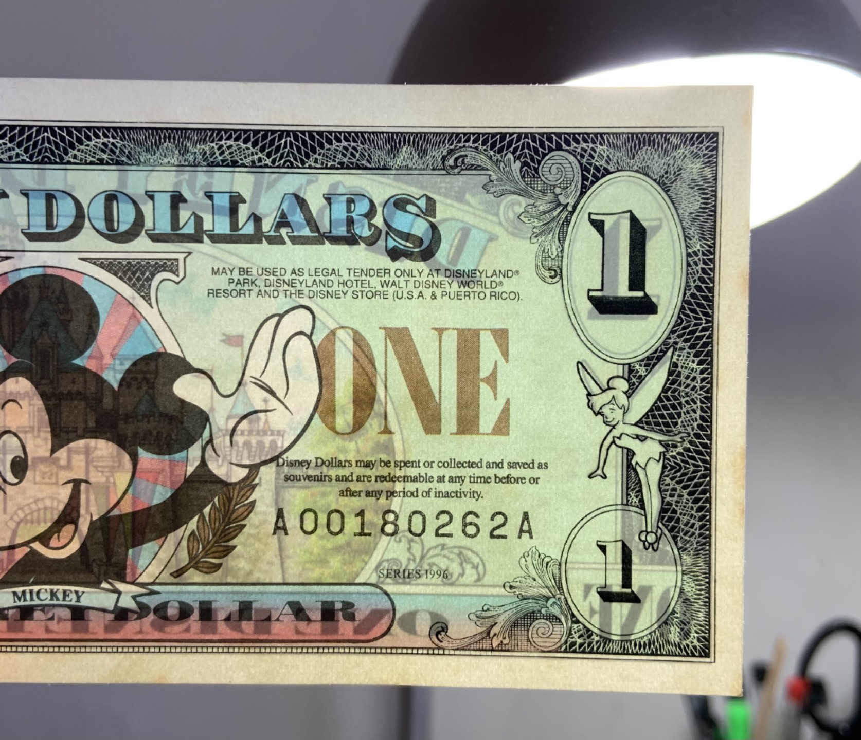 收藏联盟Quantum Auction 第192期拍卖(再次更新) 迪斯尼1996年1美元 品相UNC- 双A冠 稀少年份 