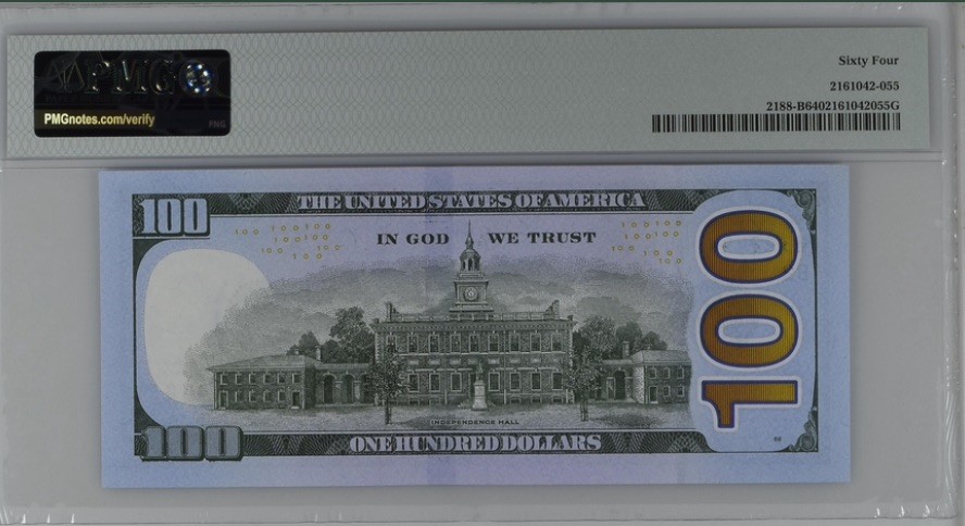 收藏联盟Quantum Auction 第192期拍卖(再次更新) 美国2013年美联储纽约券100元 PMG64 尾六同大象号