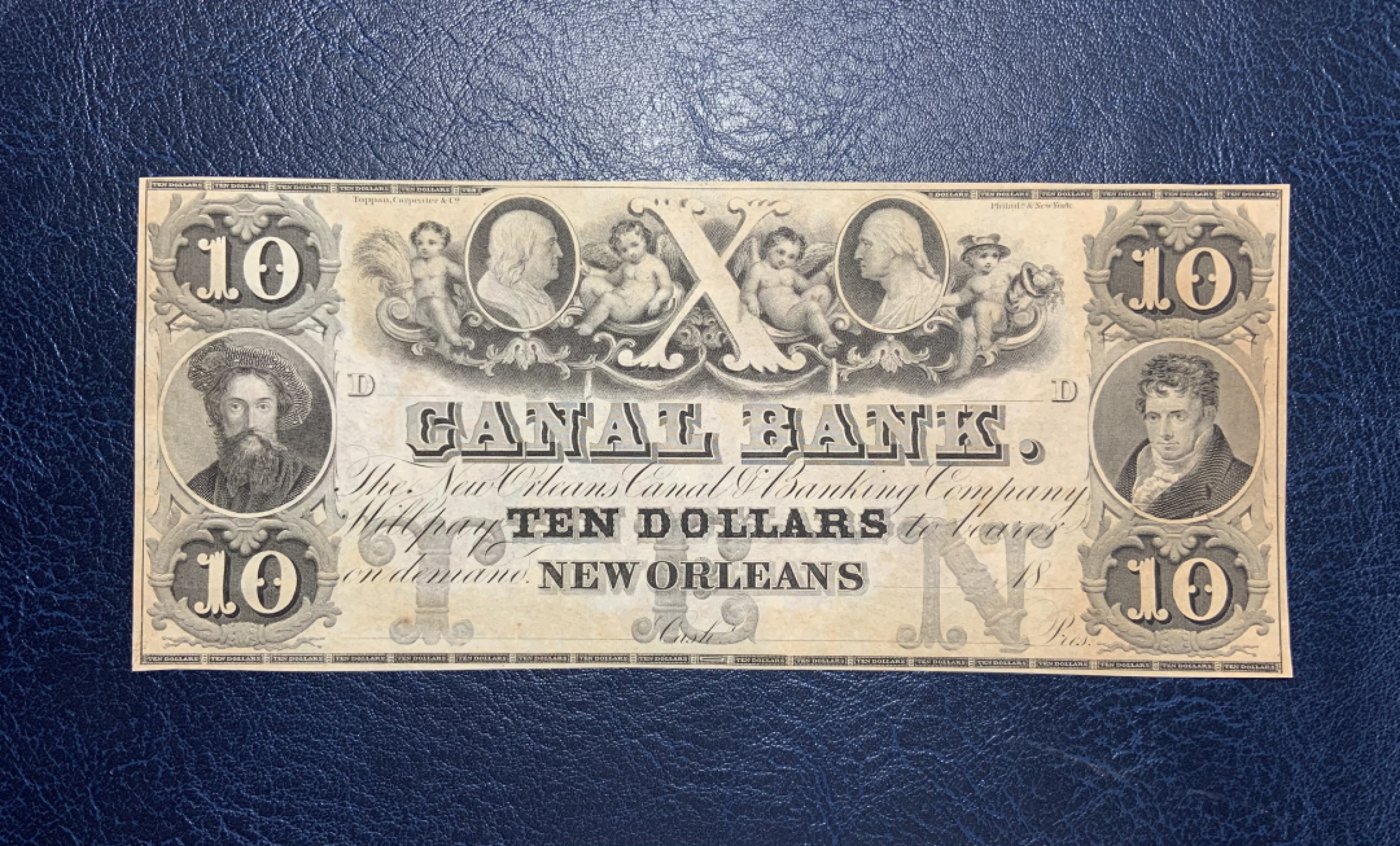 收藏联盟Quantum Auction 第192期拍卖(再次更新) 美国新奥尔良州康奈尔银行18xx年10元 品相全新UNC