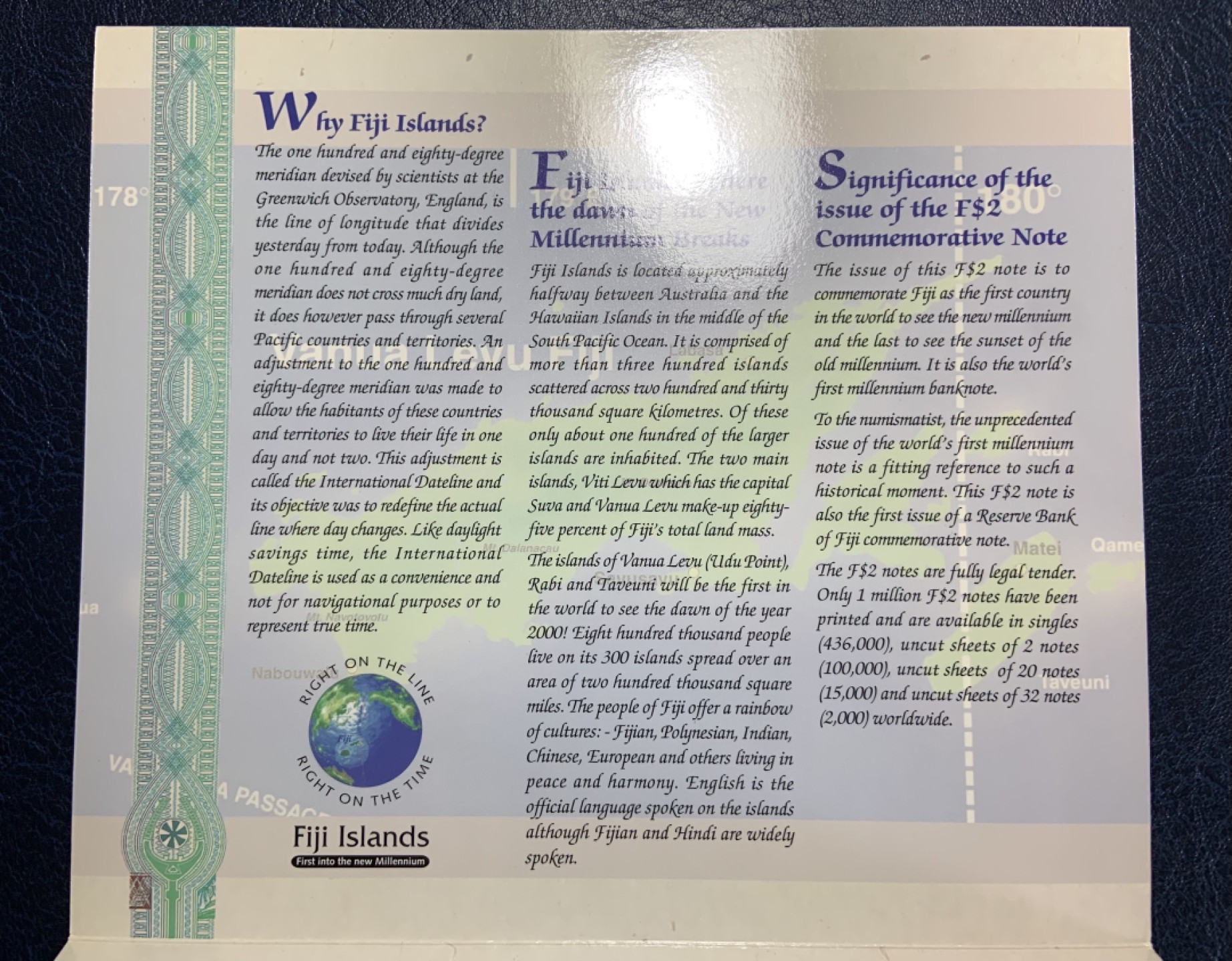 收藏联盟Quantum Auction 第192期拍卖(再次更新) 斐济2000年2元两连体 品相全新UNC 带原装纪念册