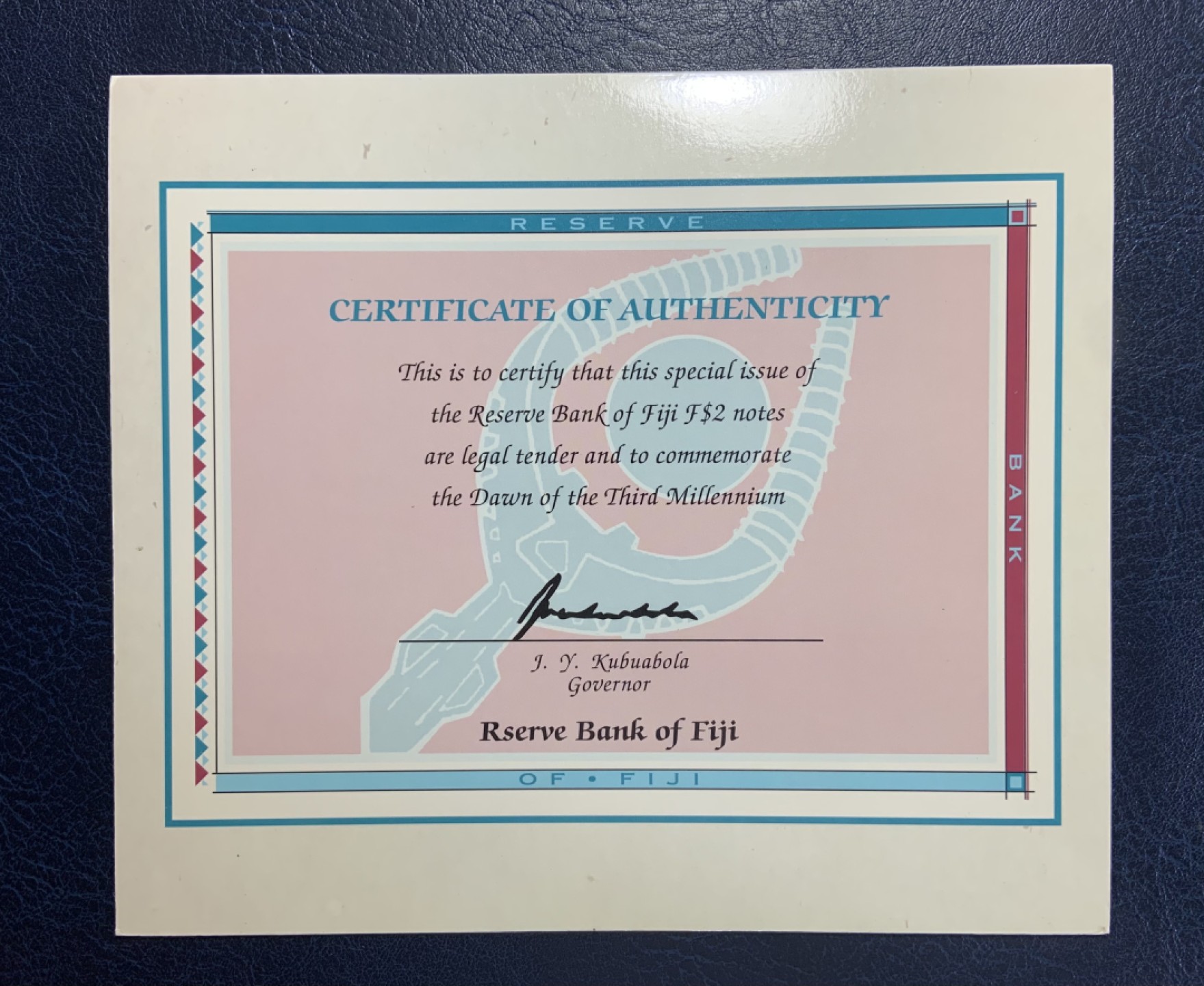 收藏联盟Quantum Auction 第192期拍卖(再次更新) 斐济2000年2元两连体 品相全新UNC 带原装纪念册