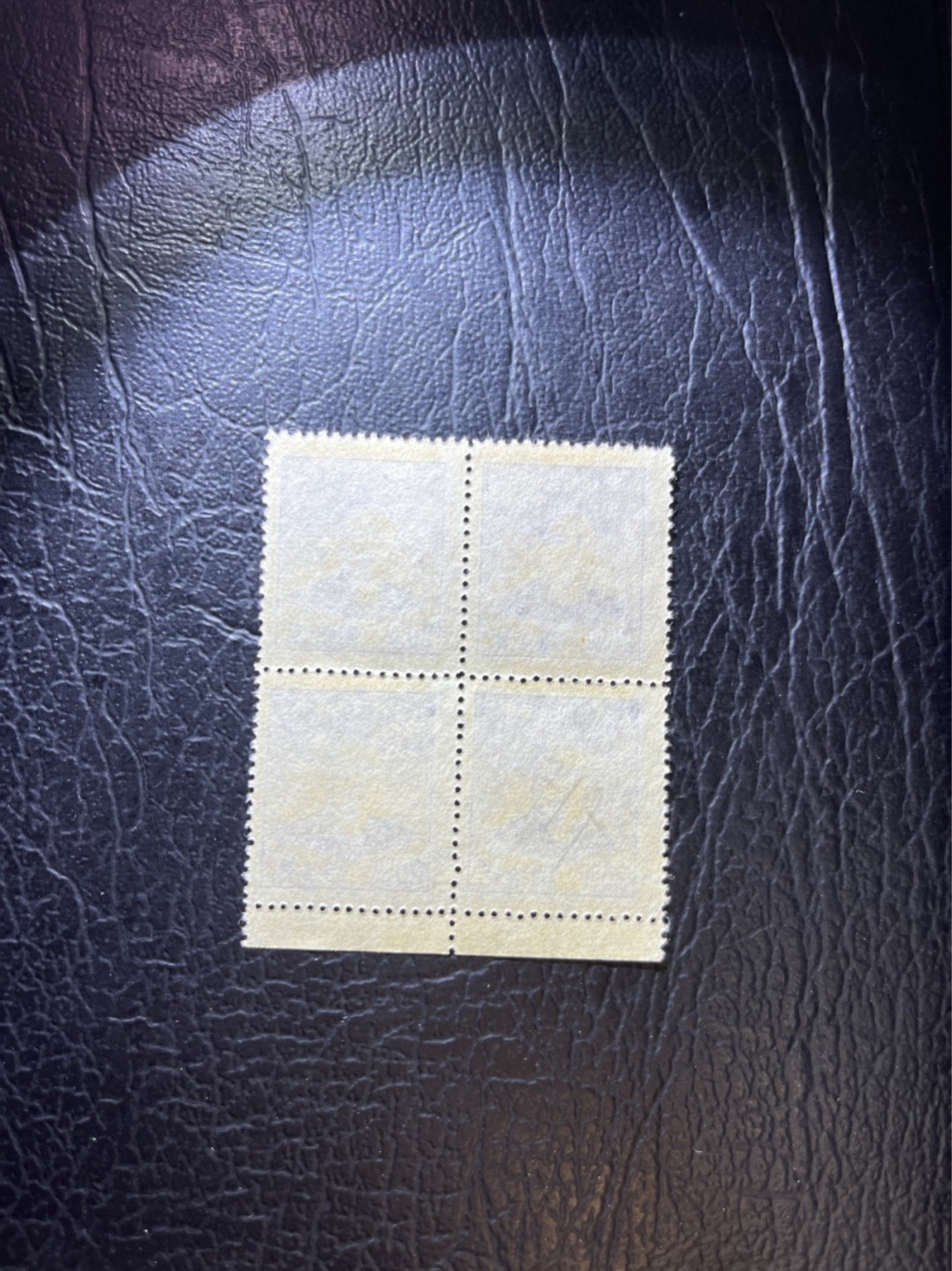 洪涛臻品 精选邮票限时拍卖第三十一期 上海大东凹版金圆邮票20元方联。历史背景：民国末年物价飞涨到法币几乎沦为废纸，1948年8月29日改革币值通用金圆券后，邮政局一面加盖改值以前的邮票，一面筹印专门的金圆邮票，该票即是1949年1月发行的第一套专门的金圆邮票。无贴好品，距今七十多年。