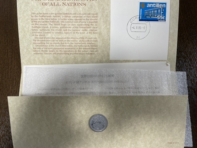 富兰克林原装纸币硬币第二场 荷属安德烈斯unc纸币bu硬币