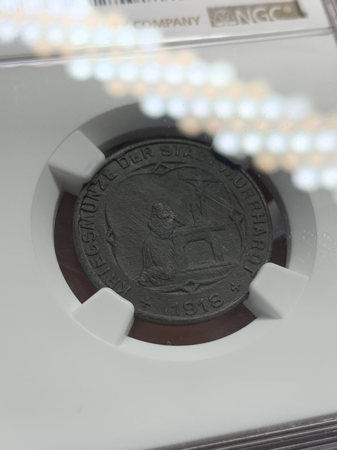 《竞宝斋》第95场-本周日，周一，周四，3场连拍（全场不限金额包邮） NGC-UNC 德国1918默哈特50芬妮 德紧少见品种FUNCK-353.4