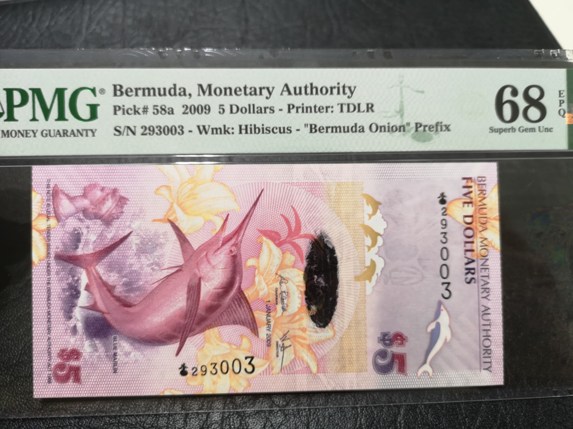 《外钞收藏家》第二百零三期 2009年百慕大5刀 PMG68 超高分 无47