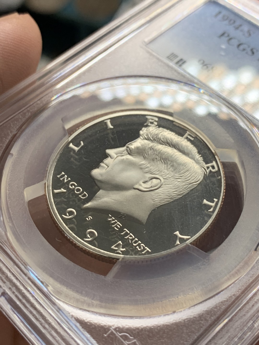 《竞宝斋》第95场-本周日，周一，周四，3场连拍（全场不限金额包邮） PCGS PR69 美国1994肯尼迪镜面精制币