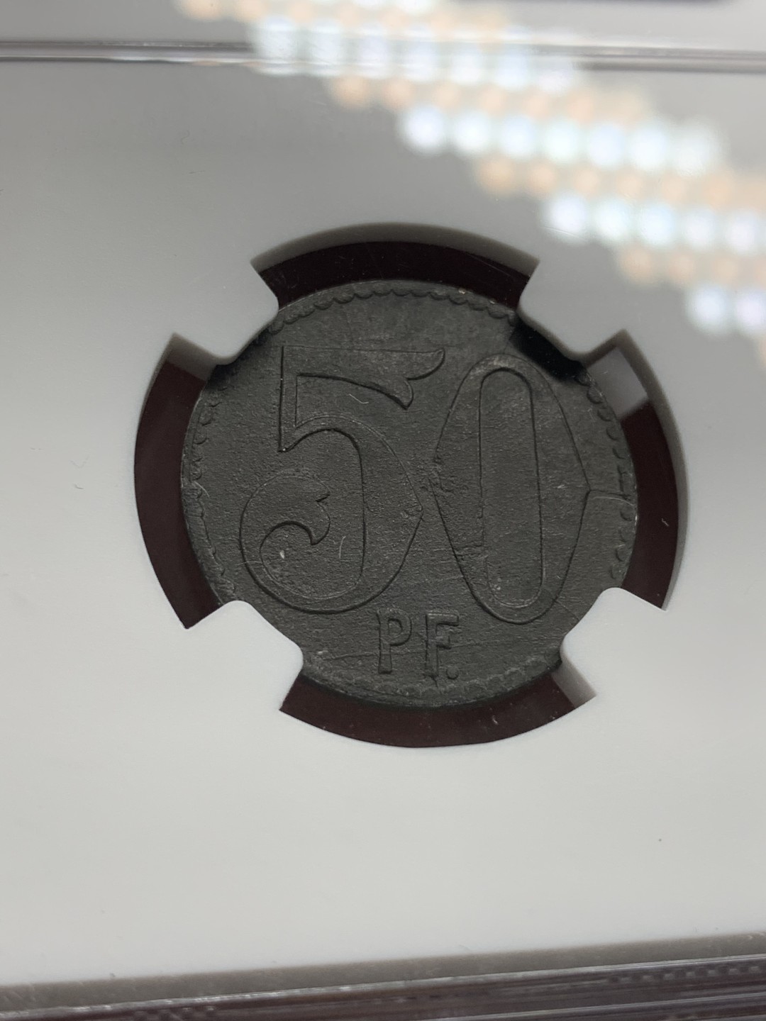 《竞宝斋》第95场-本周日，周一，周四，3场连拍（全场不限金额包邮） NGC-UNC 德国1918默哈特50芬妮 德紧少见品种FUNCK-353.4