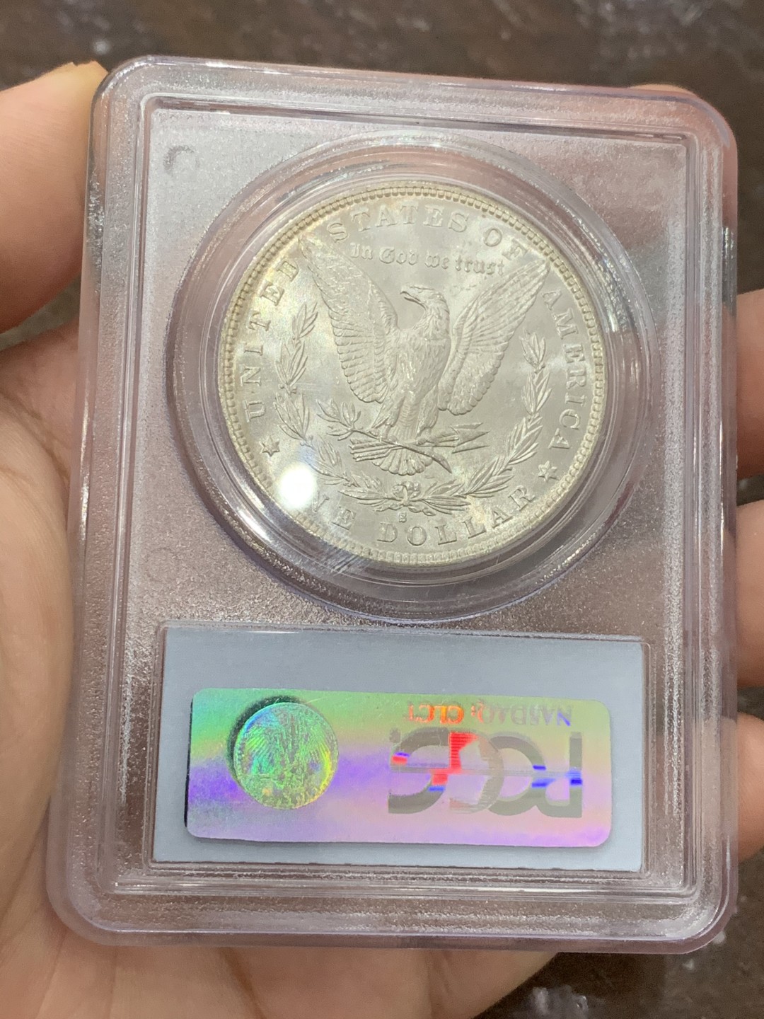 《竞宝斋》第95场-本周日，周一，周四，3场连拍（全场不限金额包邮） PCGS MS66 美国 1881年 摩根银元 状态极佳 P老盒