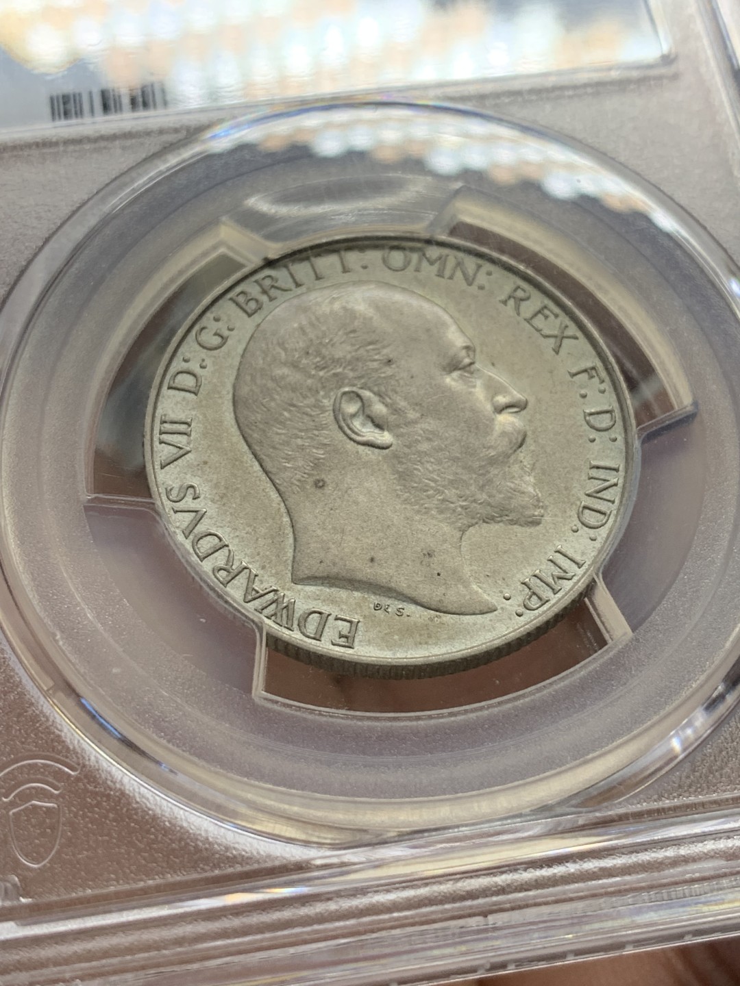 《竞宝斋》第95场-本周日，周一，周四，3场连拍（全场不限金额包邮） PCGS PR63MATTE 英国1902年爱七精制海神弗洛林银币 包浆均匀 难得状态