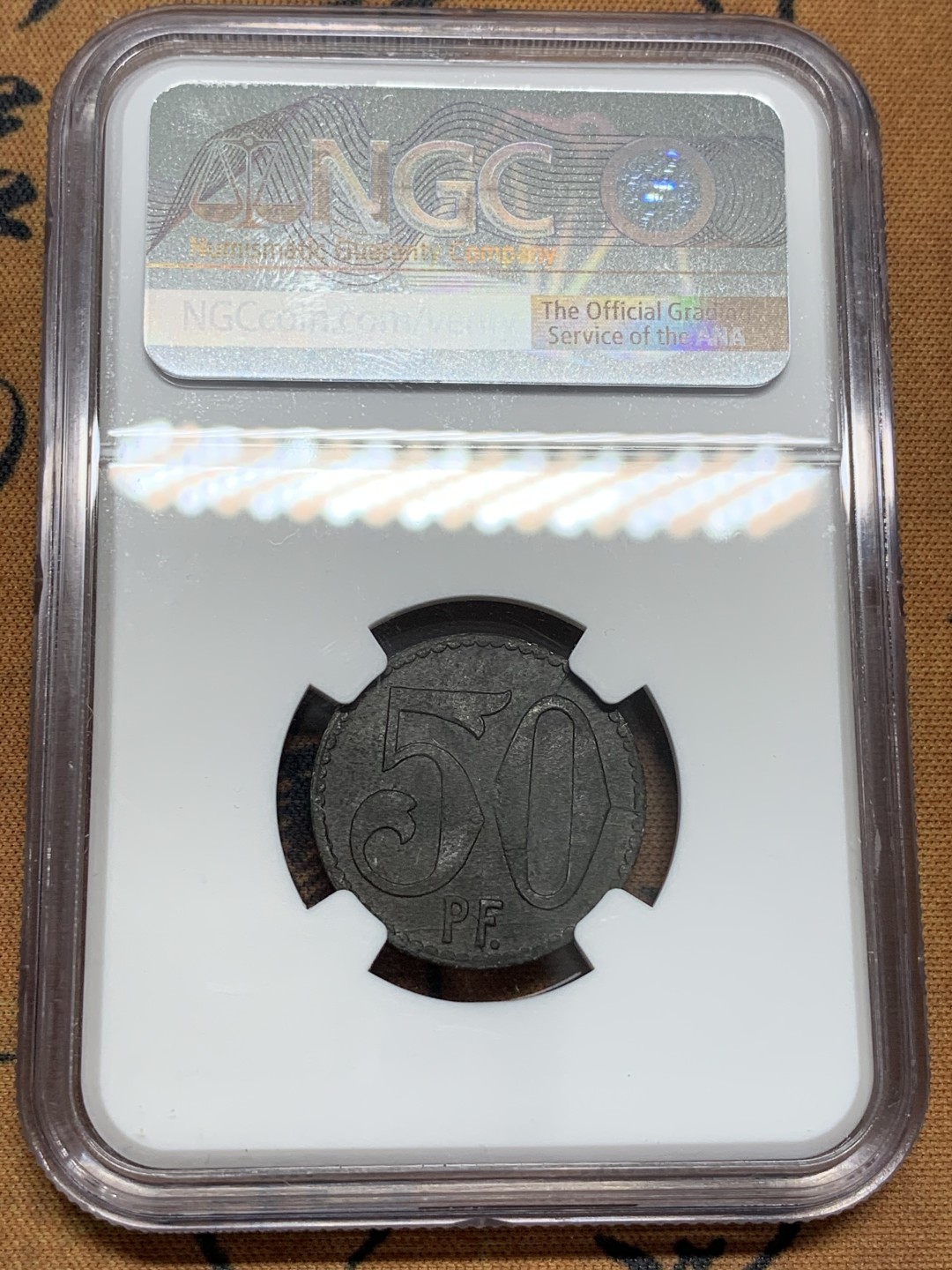 《竞宝斋》第95场-本周日，周一，周四，3场连拍（全场不限金额包邮） NGC-UNC 德国1918默哈特50芬妮 德紧少见品种FUNCK-353.4