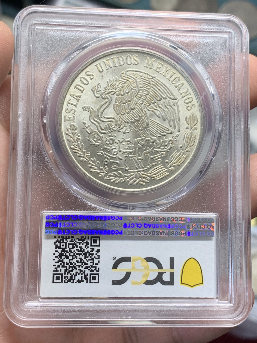 《竞宝斋》第95场-本周日，周一，周四，3场连拍（全场不限金额包邮） PCGS-MS64  墨西哥 1978年MO 普拉塔普拉100比索银币 