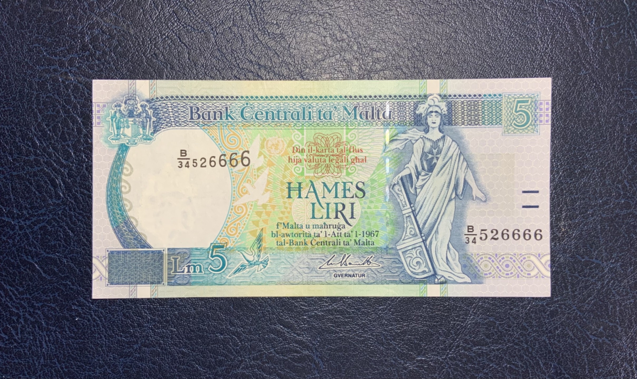 收藏联盟Quantum Auction 第192期拍卖(再次更新) 马耳他1994年5里拉 非全新 品相AU- 狮子号6666