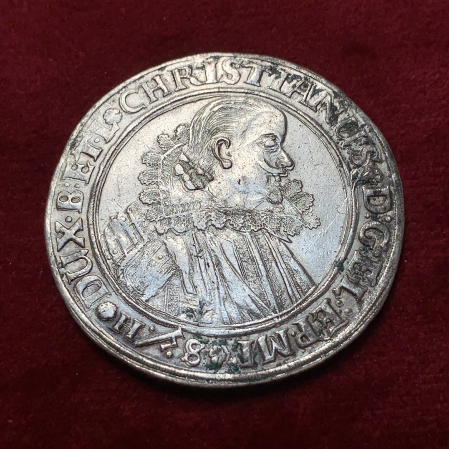 《竞宝斋》第95场-本周日，周一，周四，3场连拍（全场不限金额包邮） 1624年 神罗 布伦瑞克 老泰勒银币 少见品种  29.16克  42.35mm大直径