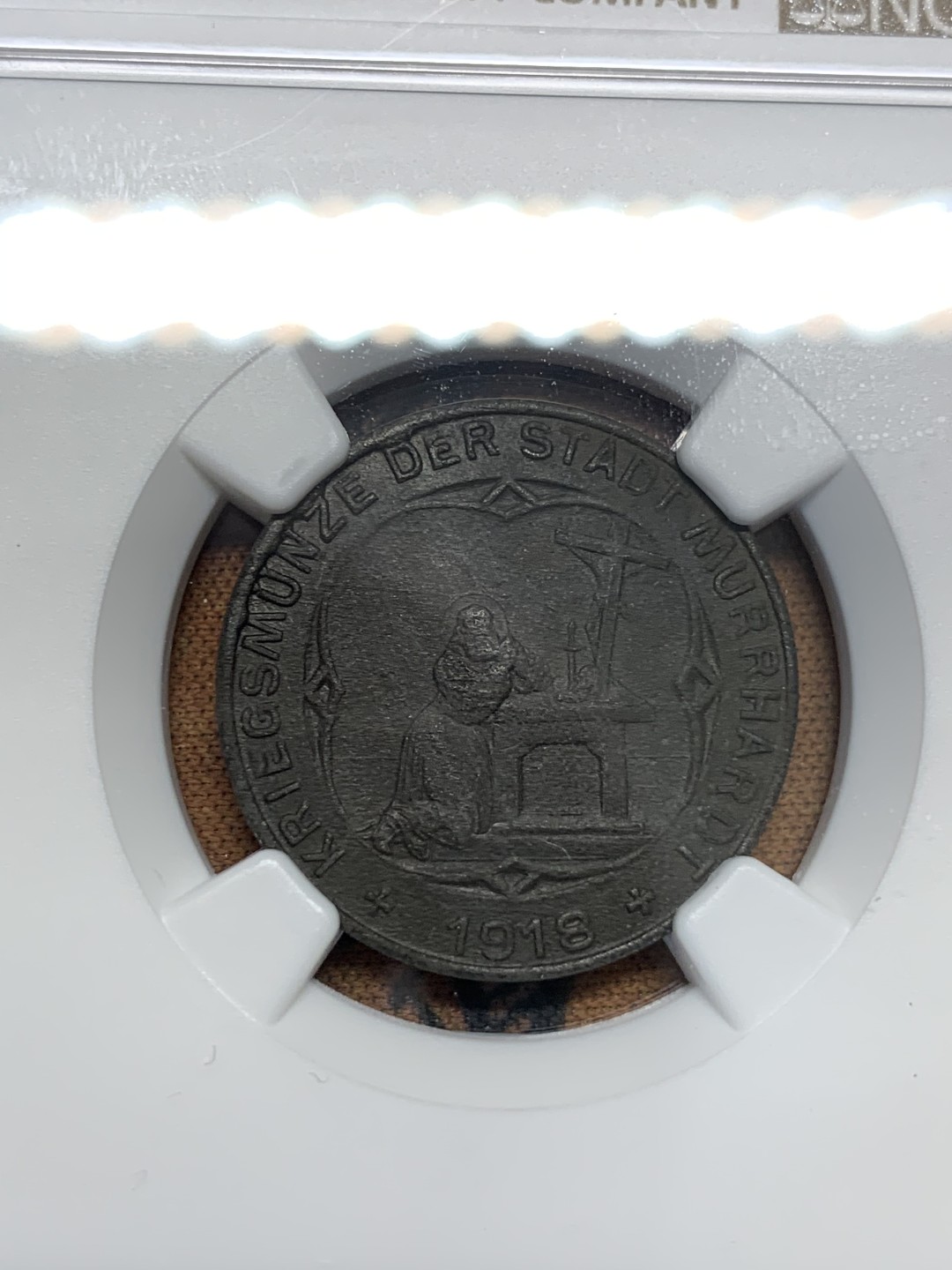 《竞宝斋》第95场-本周日，周一，周四，3场连拍（全场不限金额包邮） NGC-UNC 德国1918默哈特50芬妮 德紧少见品种FUNCK-353.4