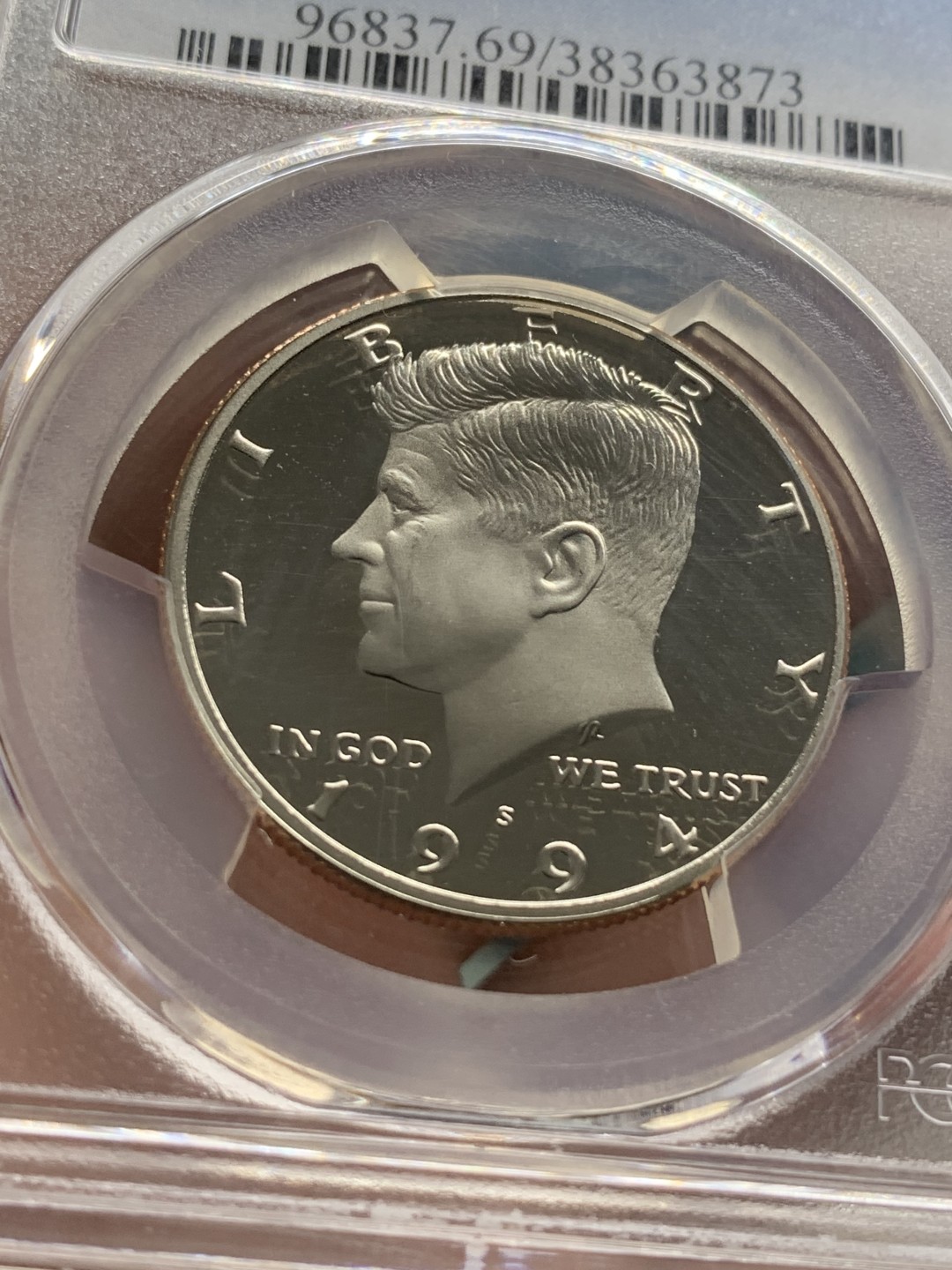 《竞宝斋》第95场-本周日，周一，周四，3场连拍（全场不限金额包邮） PCGS PR69 美国1994肯尼迪镜面精制币