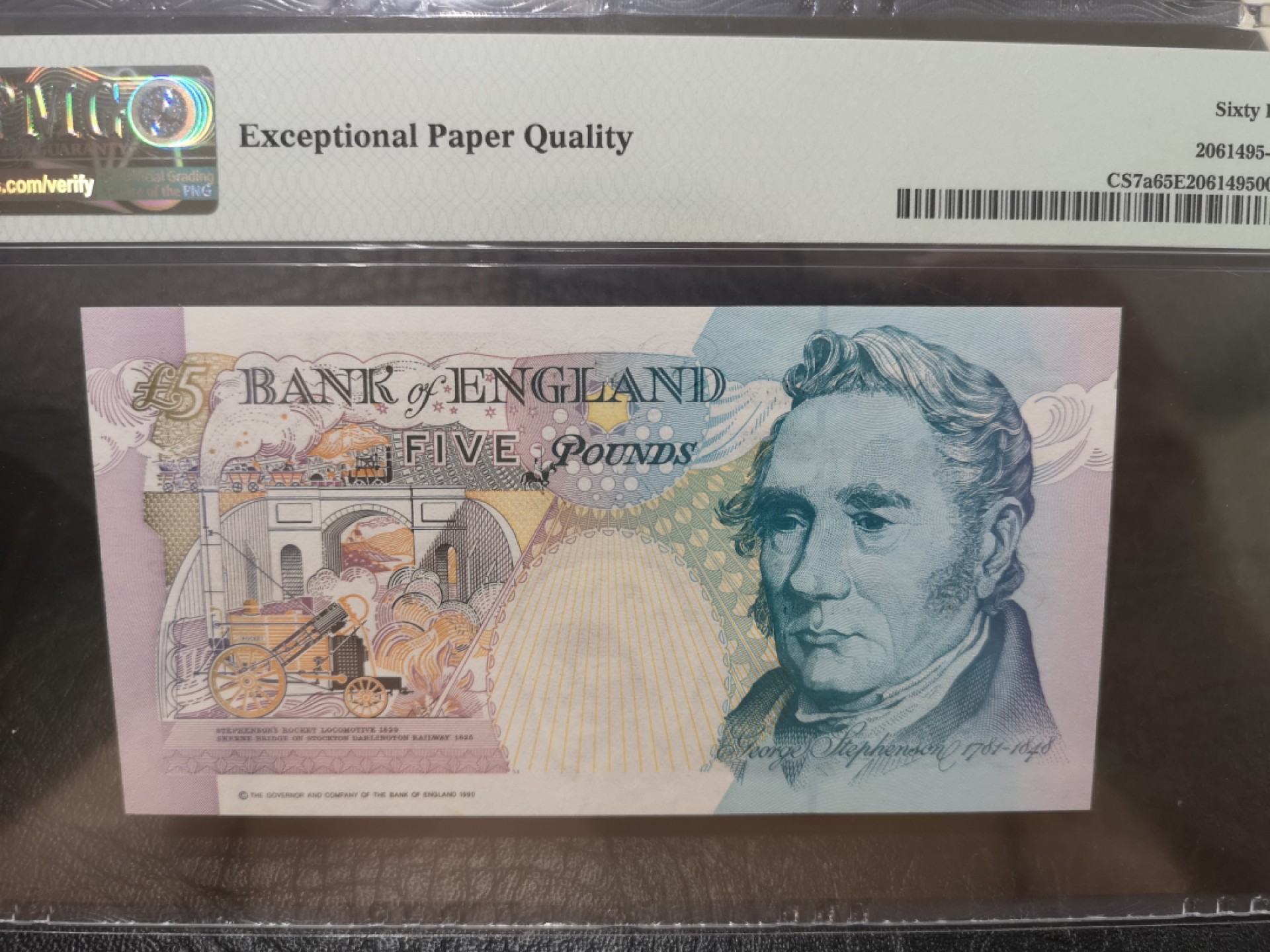 《外钞收藏家》第二百零三期 1997年英国E序列5镑 PMG65 收藏纪念钞