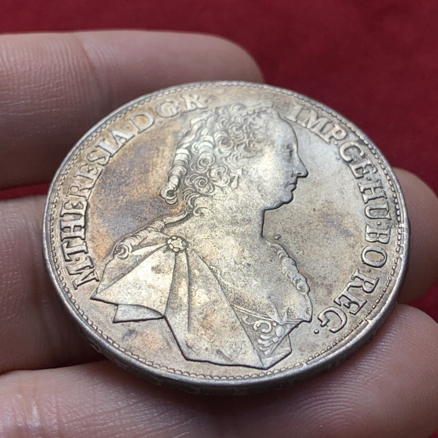 《竞宝斋》第95场-本周日，周一，周四，3场连拍（全场不限金额包邮） 1759年奥地利特蕾西亚女王1泰勒银币 原铸