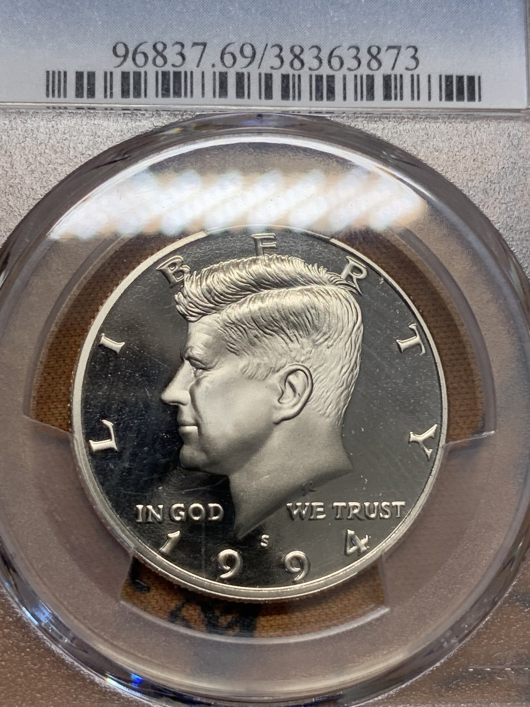 《竞宝斋》第95场-本周日，周一，周四，3场连拍（全场不限金额包邮） PCGS PR69 美国1994肯尼迪镜面精制币