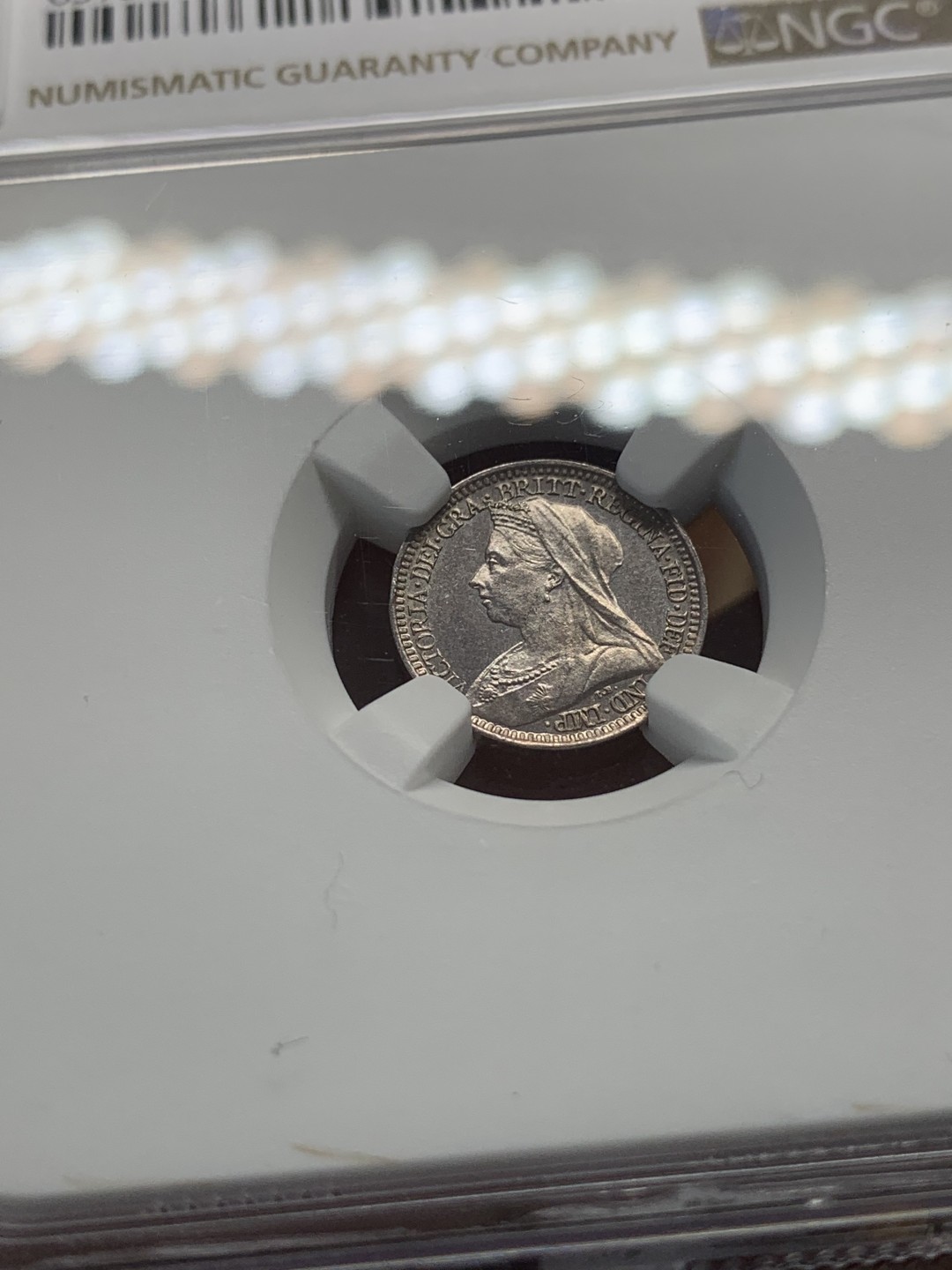 《竞宝斋》第95场-本周日，周一，周四，3场连拍（全场不限金额包邮） NGC-MS64 英国1900年 维多利亚女王 2便士银币 高分好品 稀少品种