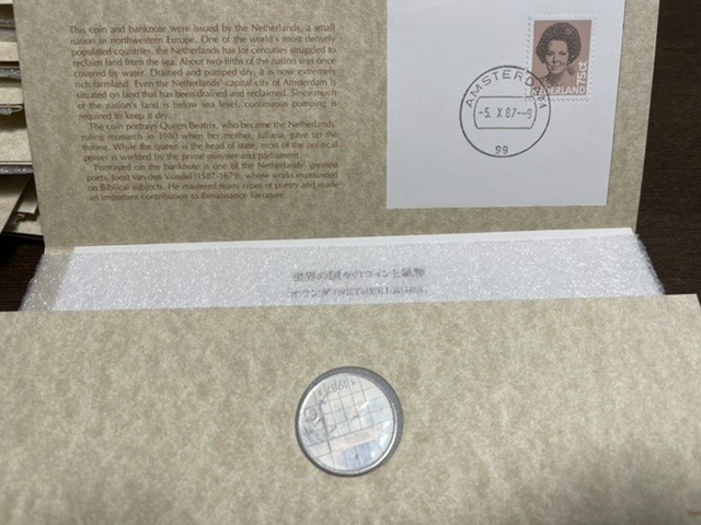 富兰克林原装纸币硬币第二场 荷兰纸币unc硬币bu
