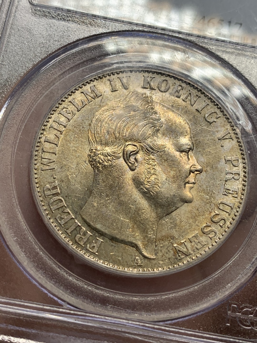 《竞宝斋》第95场-本周日，周一，周四，3场连拍（全场不限金额包邮） PCGS MS61 1855 德国一泰勒 经典洋葱头 淡金包浆 老盒品质