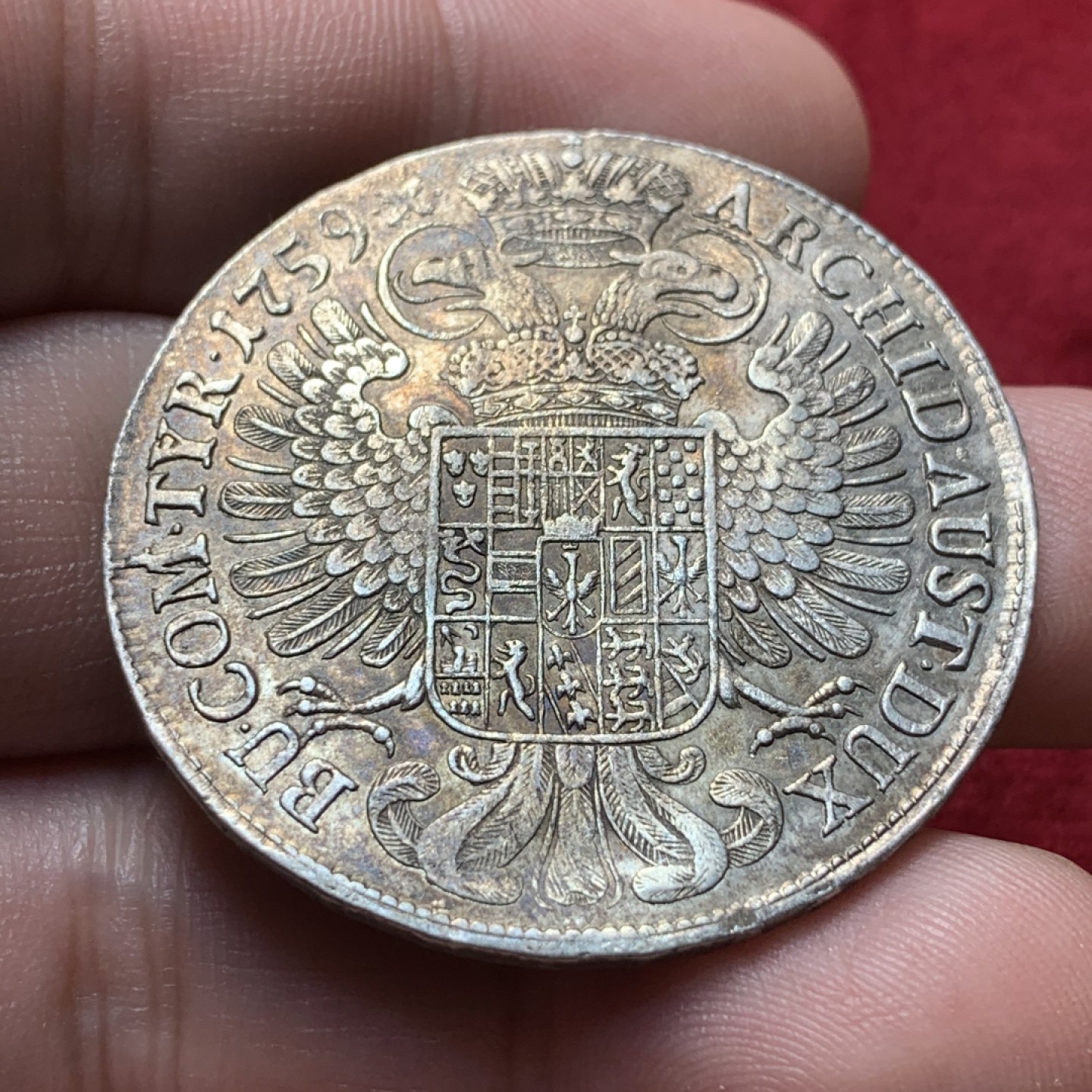 《竞宝斋》第95场-本周日，周一，周四，3场连拍（全场不限金额包邮） 1759年奥地利特蕾西亚女王1泰勒银币 原铸