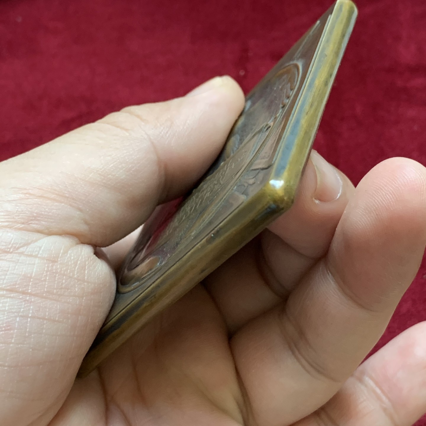 《竞宝斋》第96场-本周日，周一，周四，3场连拍（全场不限金额包邮） 1904年圣路易斯世博会银牌奖章 百年浓郁包浆，带原盒难得，发行量11550枚