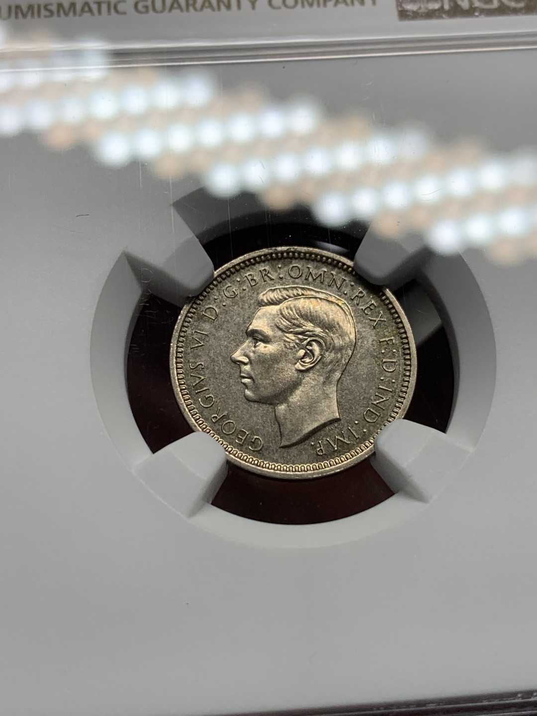 《竞宝斋》第96场-本周日，周一，周四，3场连拍（全场不限金额包邮） NGC-PF63 英国1937年 乔六 4便士 精制PROOF银币