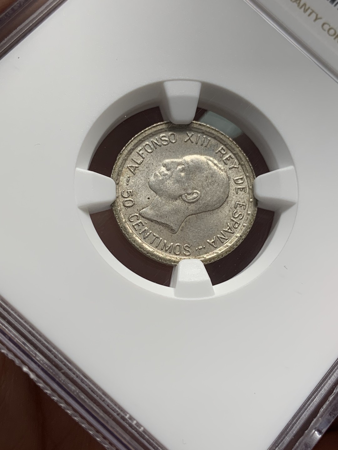 《竞宝斋》第96场-本周日，周一，周四，3场连拍（全场不限金额包邮） NGC-MS64 西班牙1926年 阿方索十三世 50分银币 也是高分币 外拍价格也涨的很多